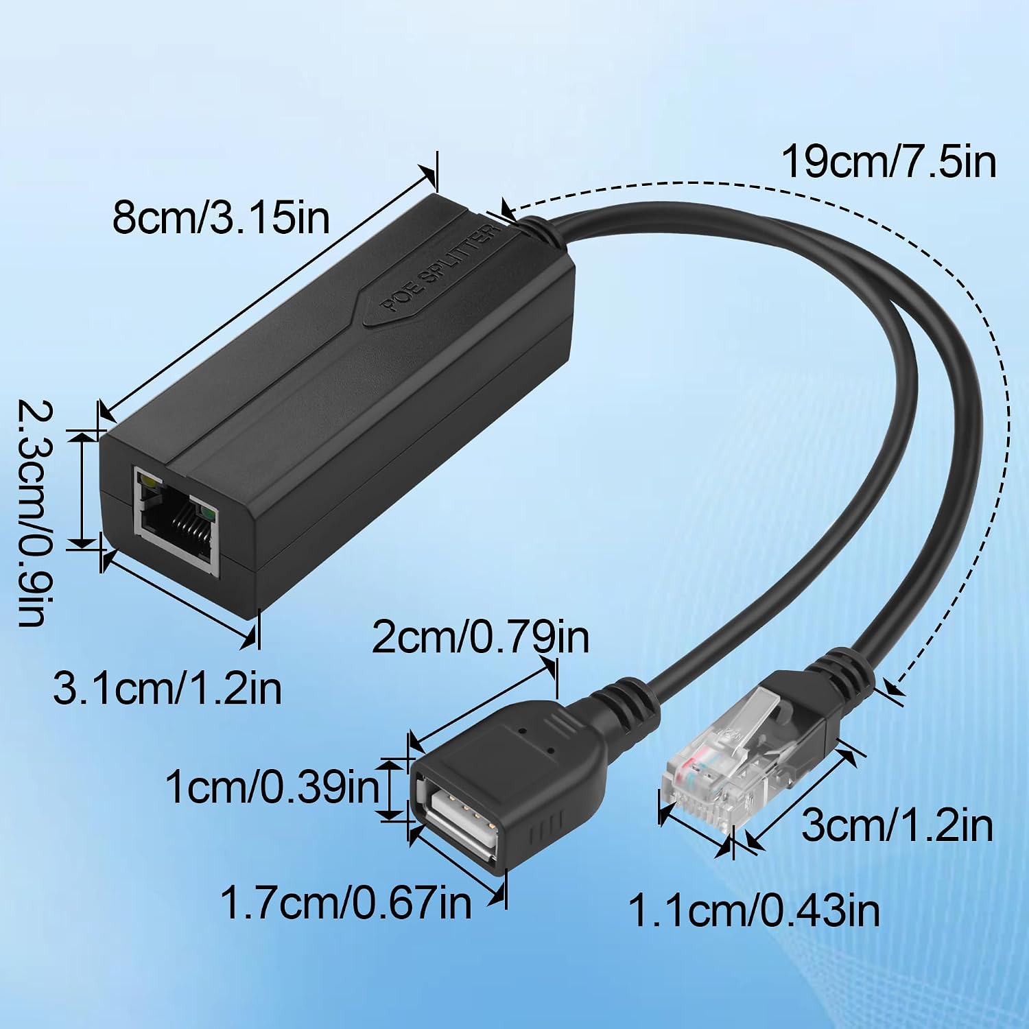 PoE Splitter 5V 2.4A USB Tip C - Power Over Ethernet incelemesi ve fiyatı