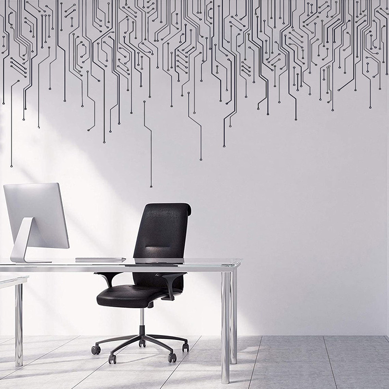Bilgisayar IT dekor, devre duv - Office Technologies incelemesi ve fiyatı